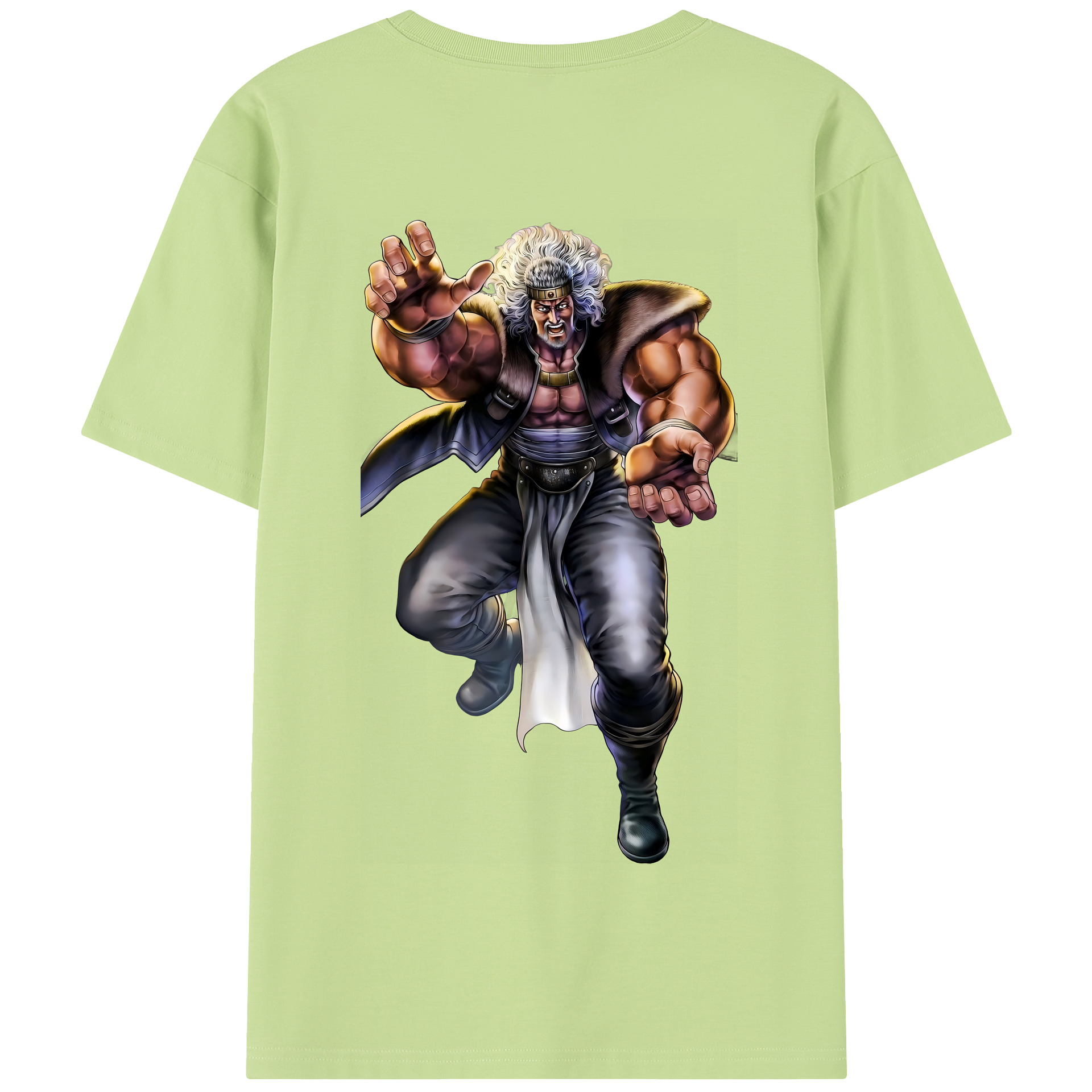 （画像用） 北斗の拳 Fist of the North Star 綿100％半袖Tシャツ（背面プリント）